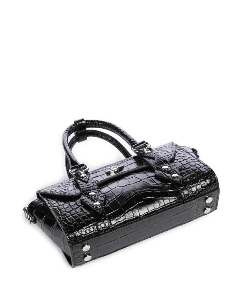 Vivienne Westwood Bettina Embossed Croc Mini Sac à main black
