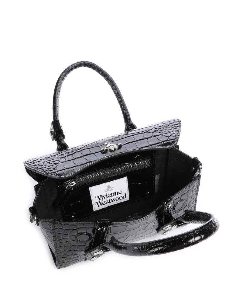 Vivienne Westwood Bettina Embossed Croc Mini Sac à main black