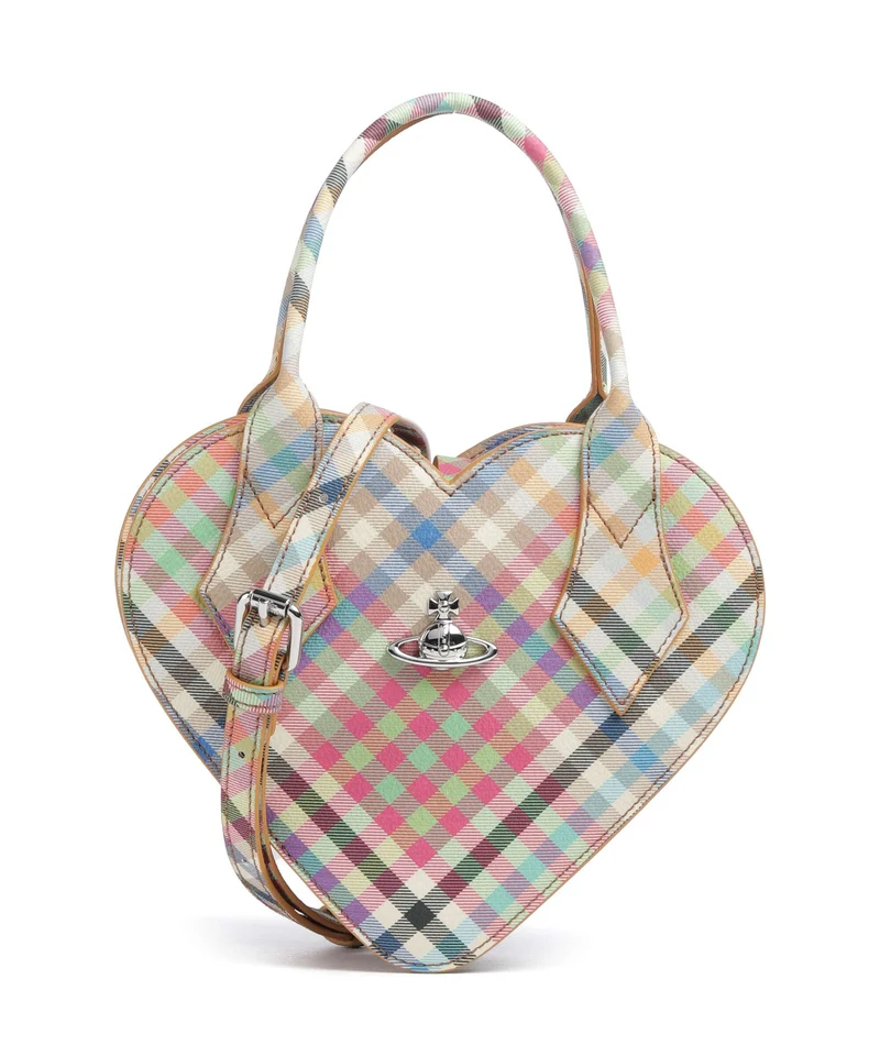 Vivienne Westwood Josephine Heart Buccia D'Arancia Sac à main heather plaid