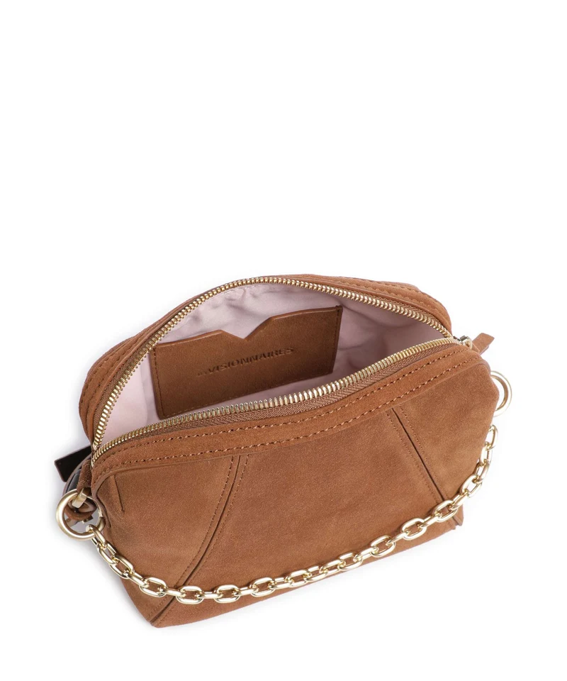 Les Visionnaires Lynn Cozy Chain Sac bandoulière cognac