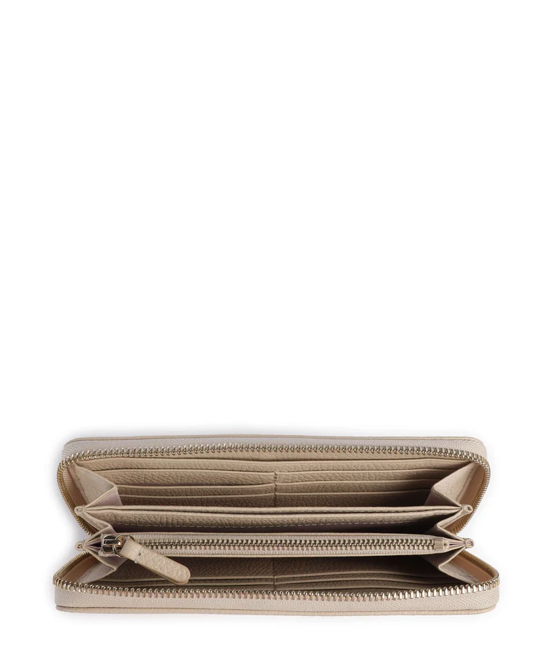 Coccinelle Metallic Soft Portefeuille sandshell