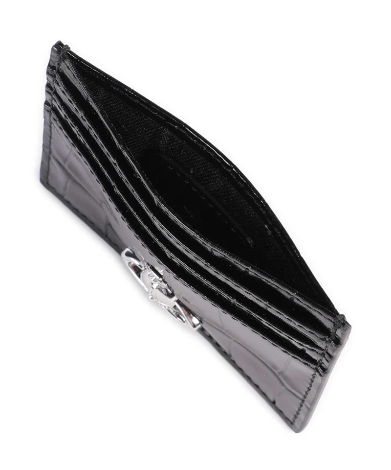 Vivienne Westwood Embossed Croc Étui à cartes crédit black