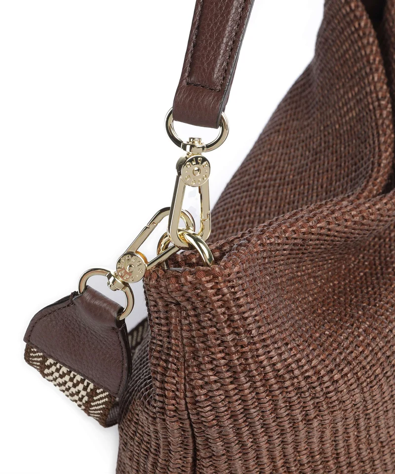 Abro Raffia Kaia Sac fourre-tout wood