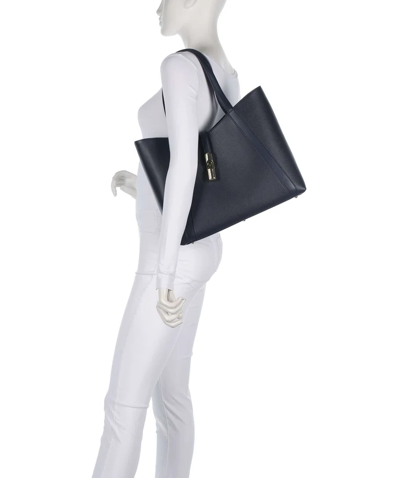 Furla Goccia L Cabas ink blue