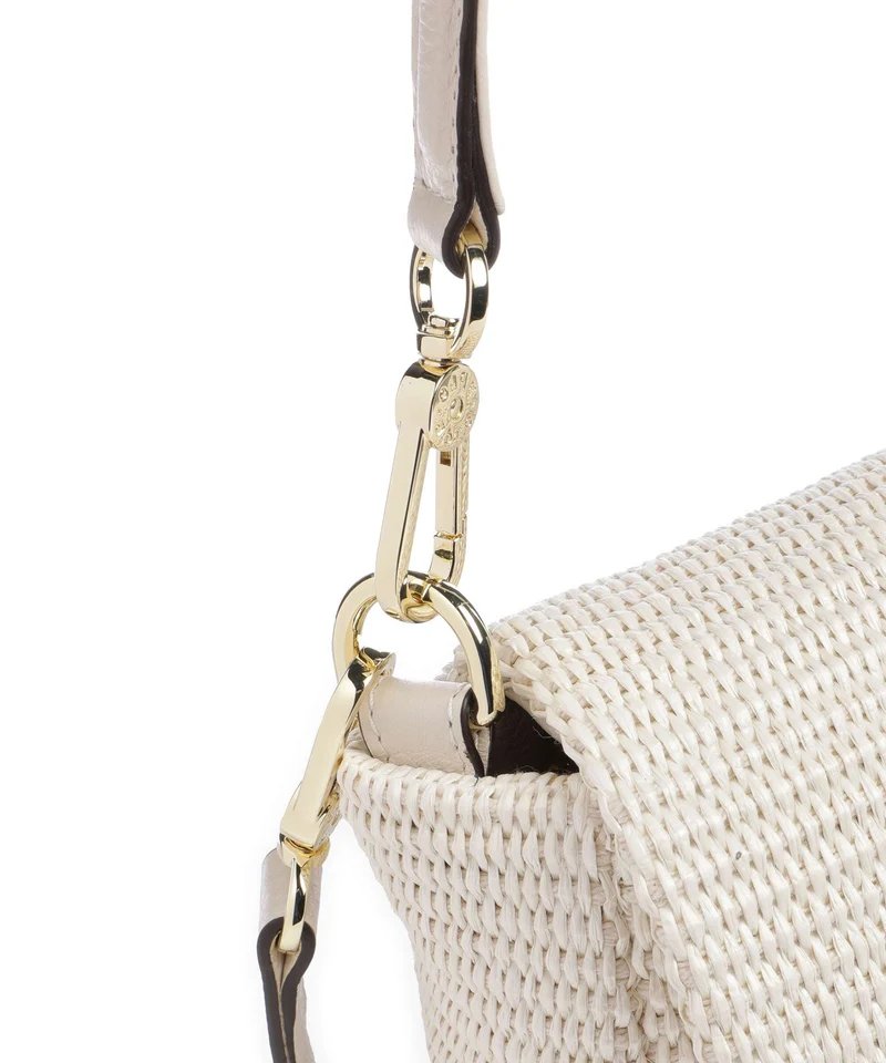 Abro Raffia Classica Temi Sac porté épaule beige