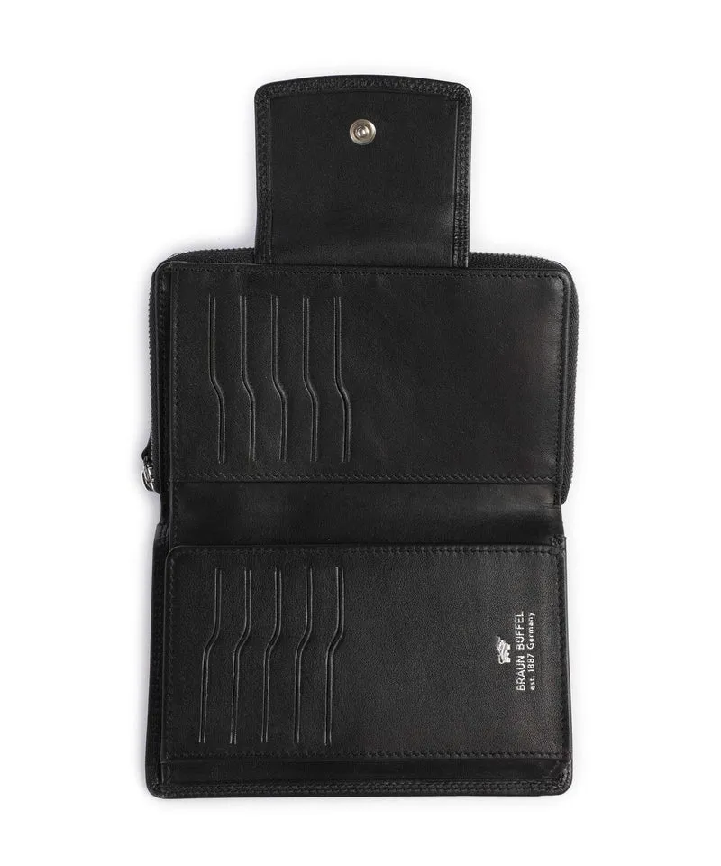 Braun Büffel Golf Portefeuille schwarz