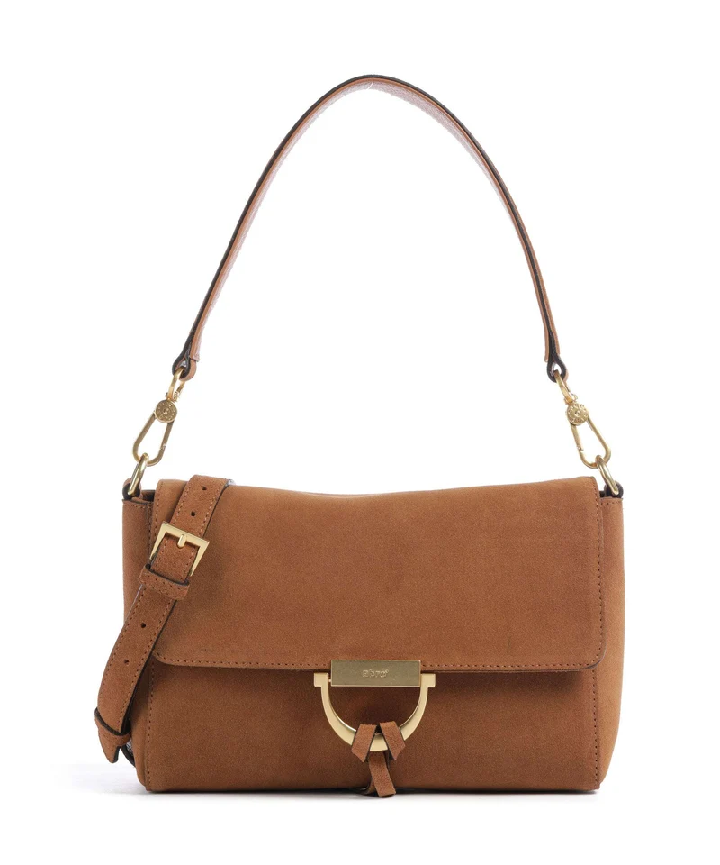 Abro Suede Temi Sac porté épaule cuoio