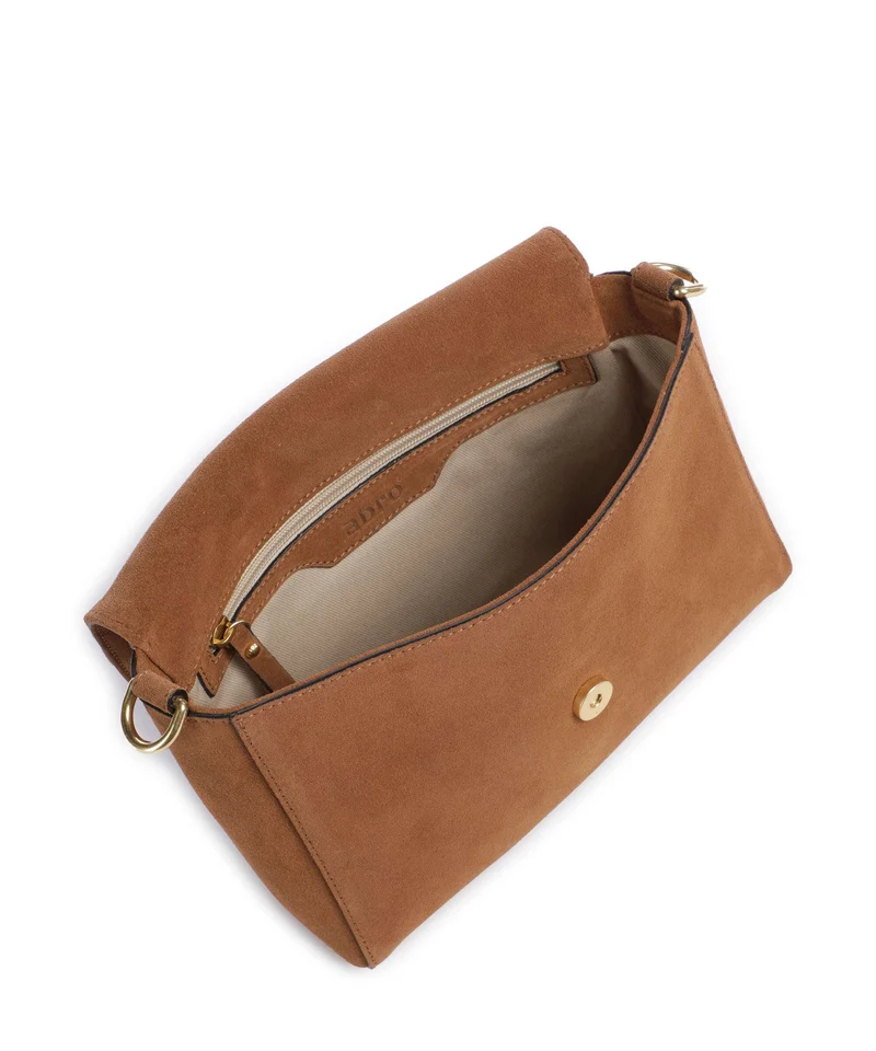 Abro Suede Temi Sac porté épaule cuoio