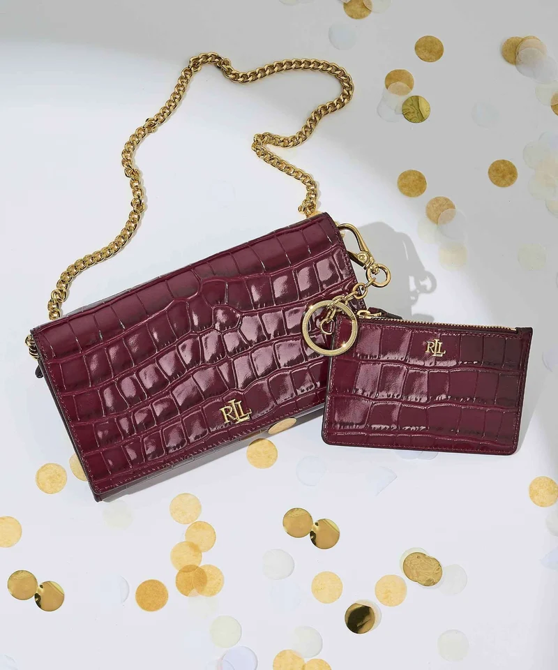 Lauren Ralph Lauren Small Étui à cartes crédit dark garnet