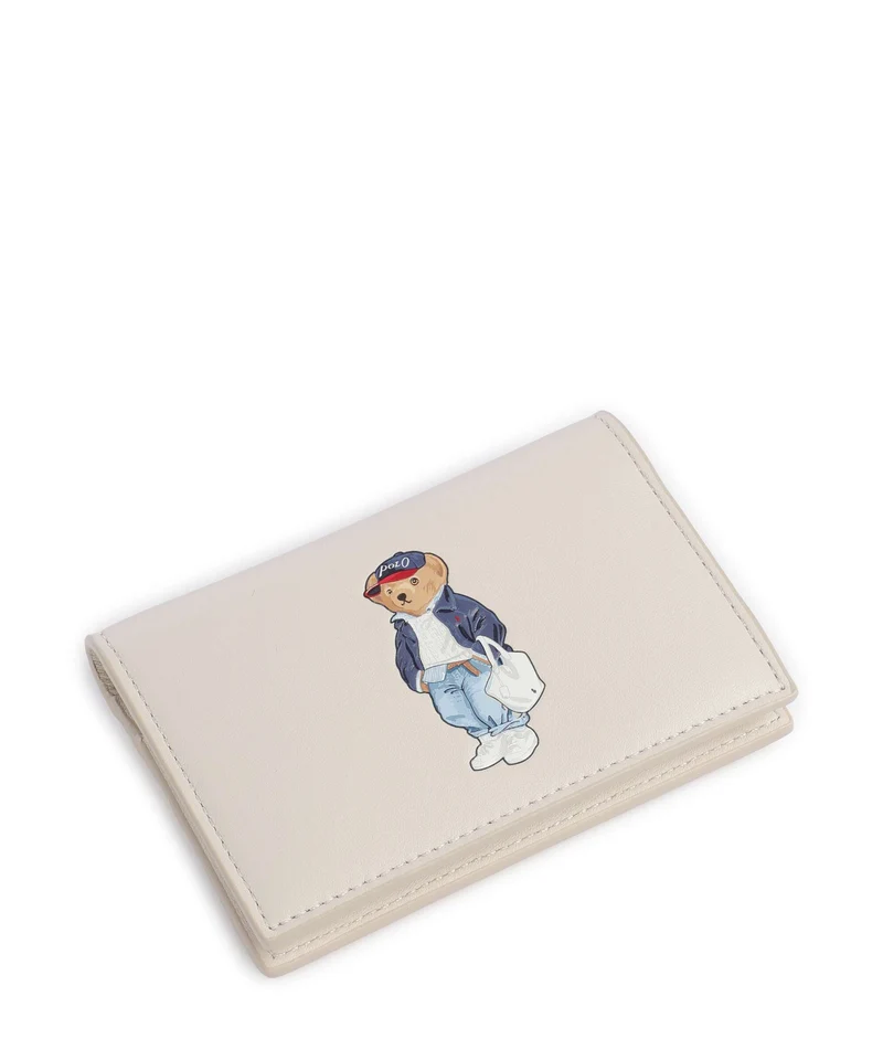 Polo Ralph Lauren Bear Spring Étui à cartes crédit cream