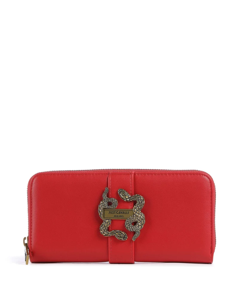 Just Cavalli Iconic Snakes Portefeuille tango red