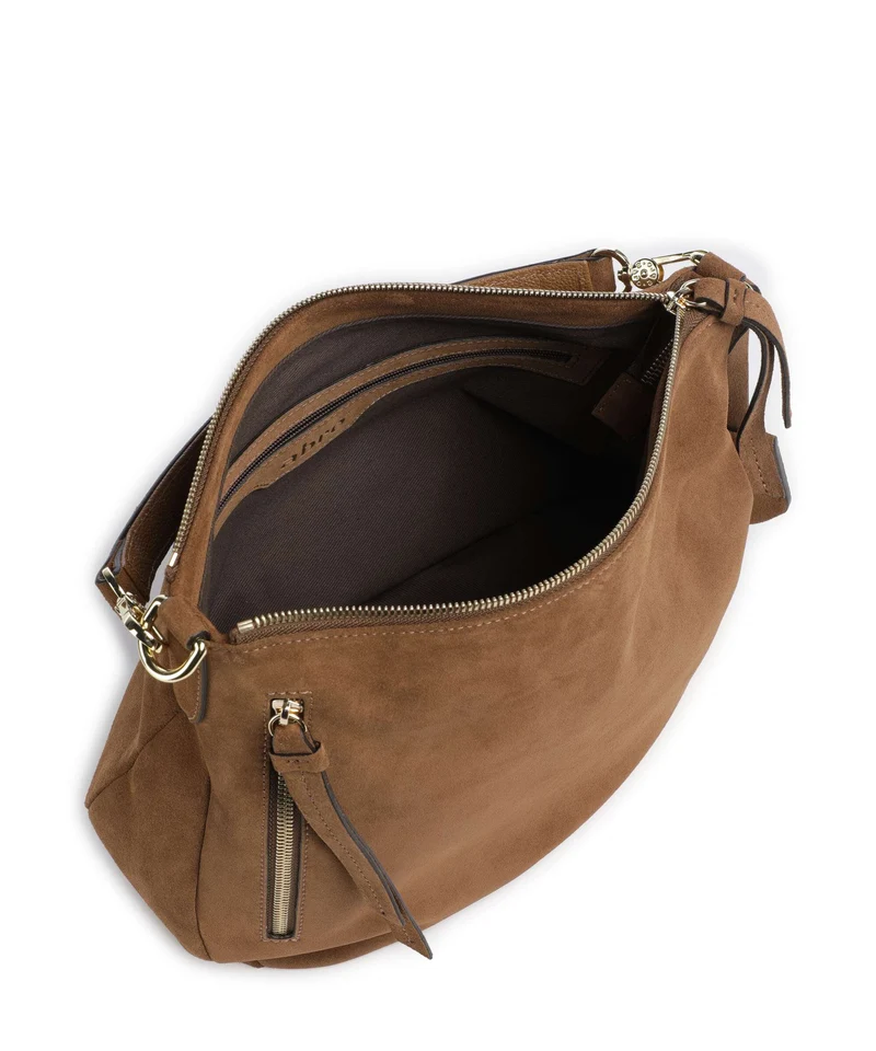 Abro Suede Juna Small Sac fourre-tout camel