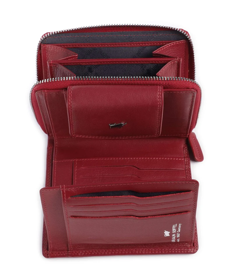 Braun Büffel Golf Portefeuille rot