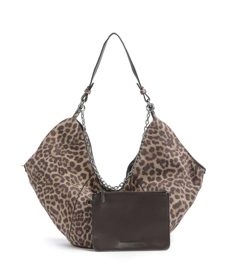 Les Visionnaires Amelie Cozy Chain Sac fourre-tout leo print