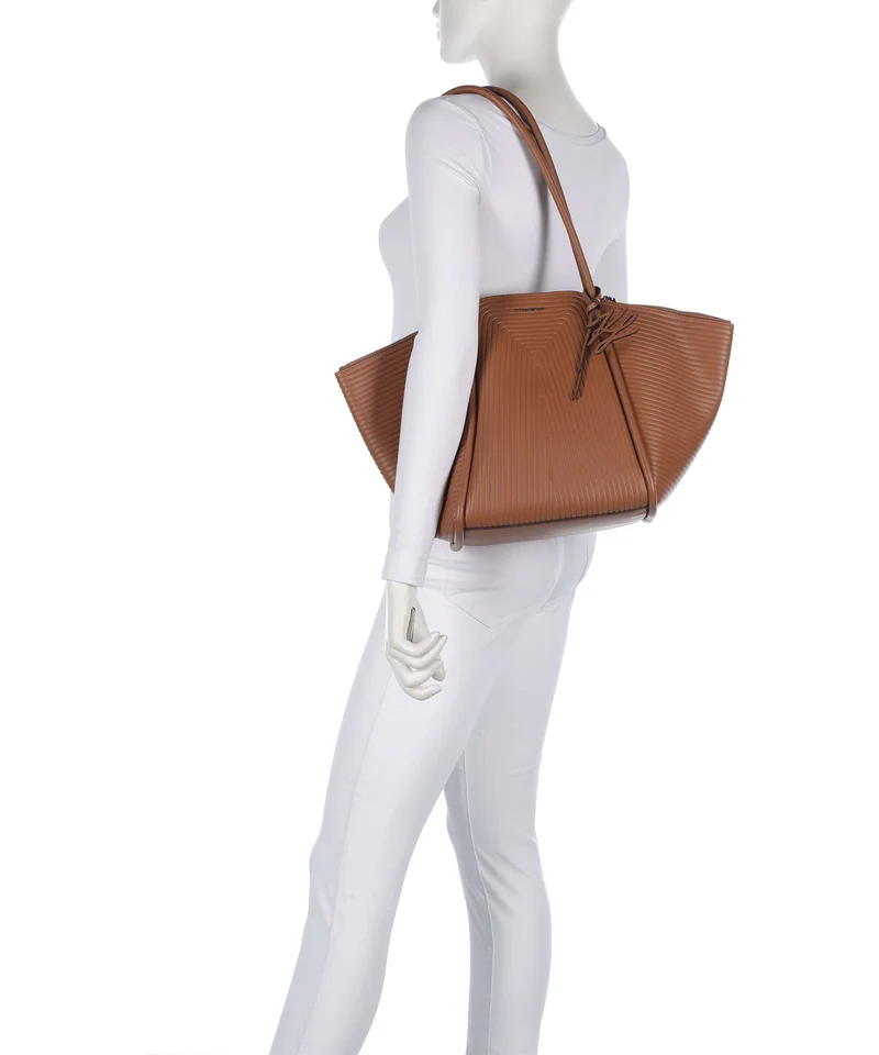 Karl Lagerfeld K/Wellen Medium Cabas dark tan