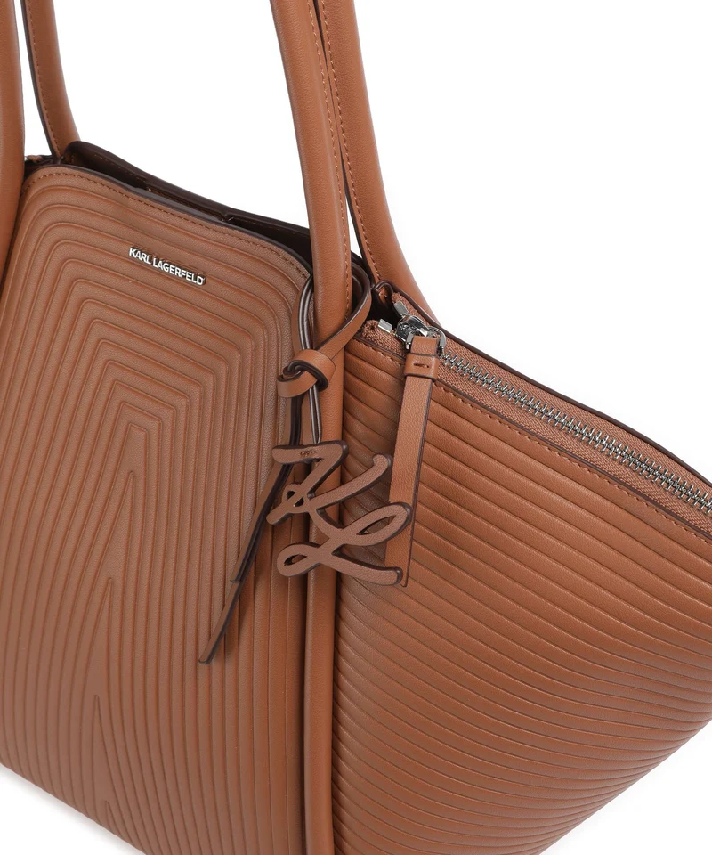 Karl Lagerfeld K/Wellen Medium Cabas dark tan