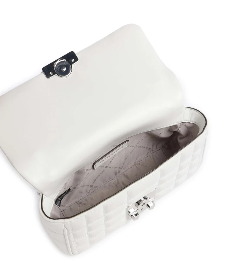 Michael Kors Tribeca Small Sac porté épaule optic white