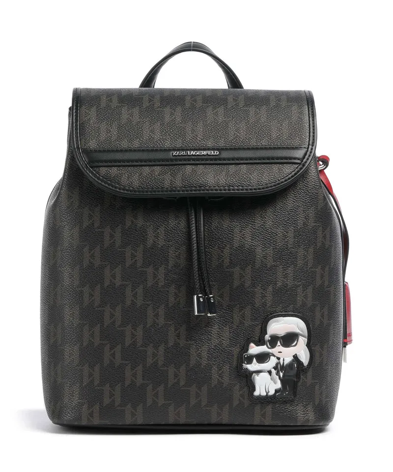 Karl Lagerfeld Ikon Monogram Small Sac à dos brown/kl mono
