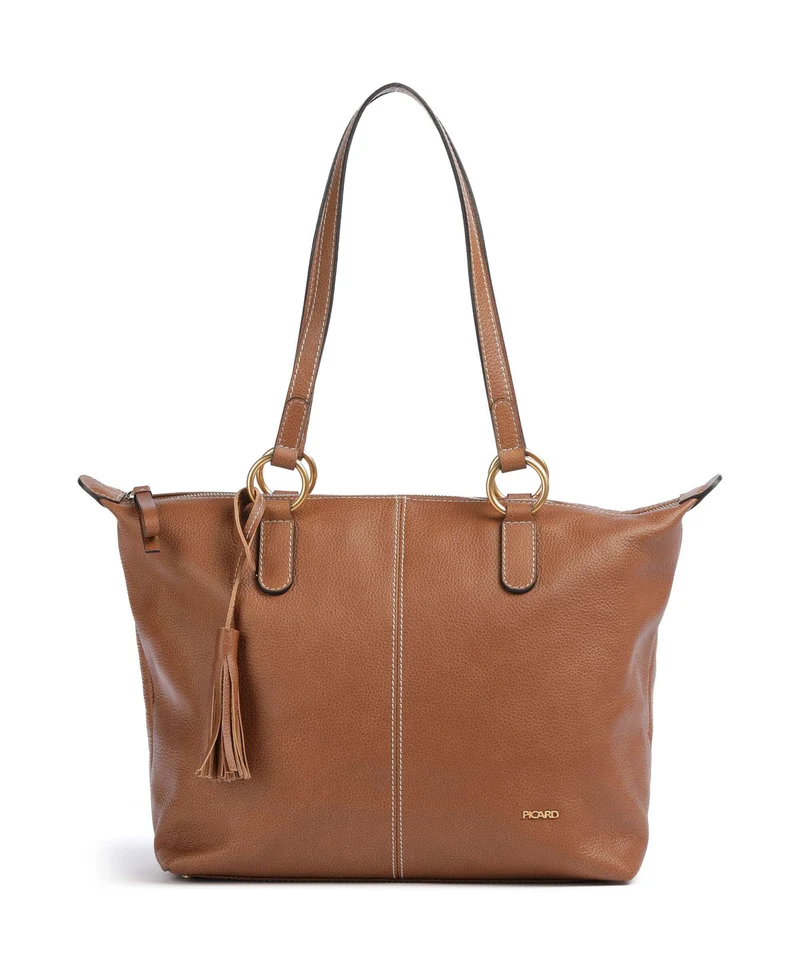 Picard Calico Cabas cognac