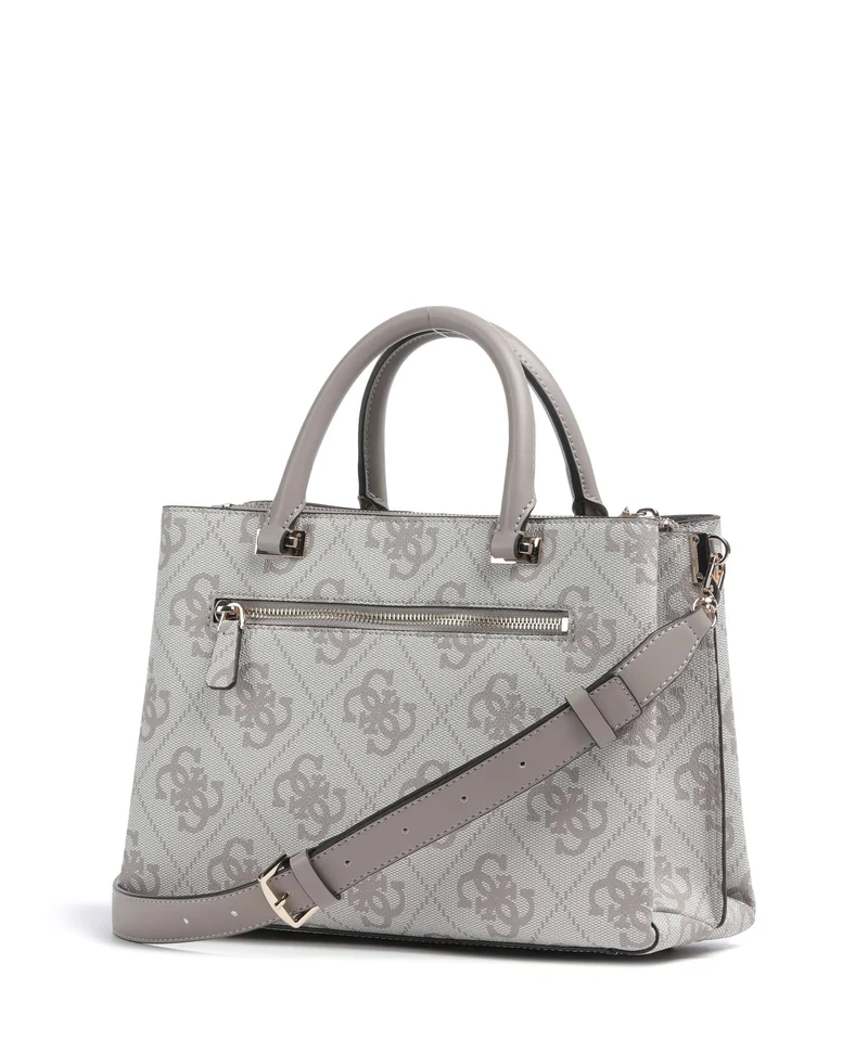 Guess Erenia Sac à main dark taupe logo