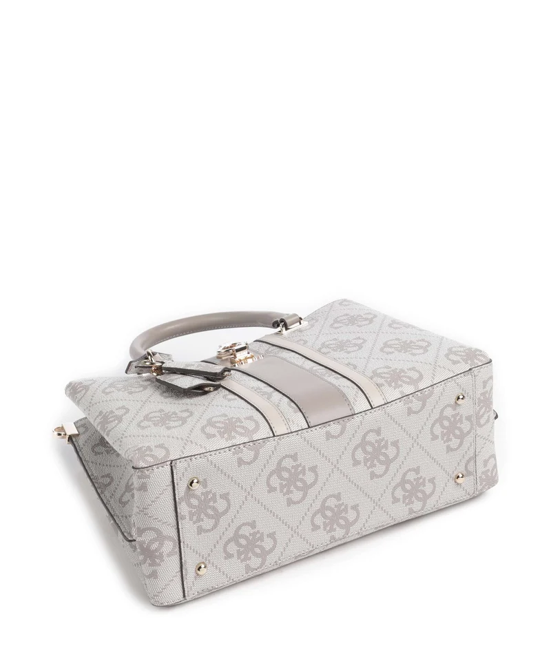 Guess Erenia Sac à main dark taupe logo