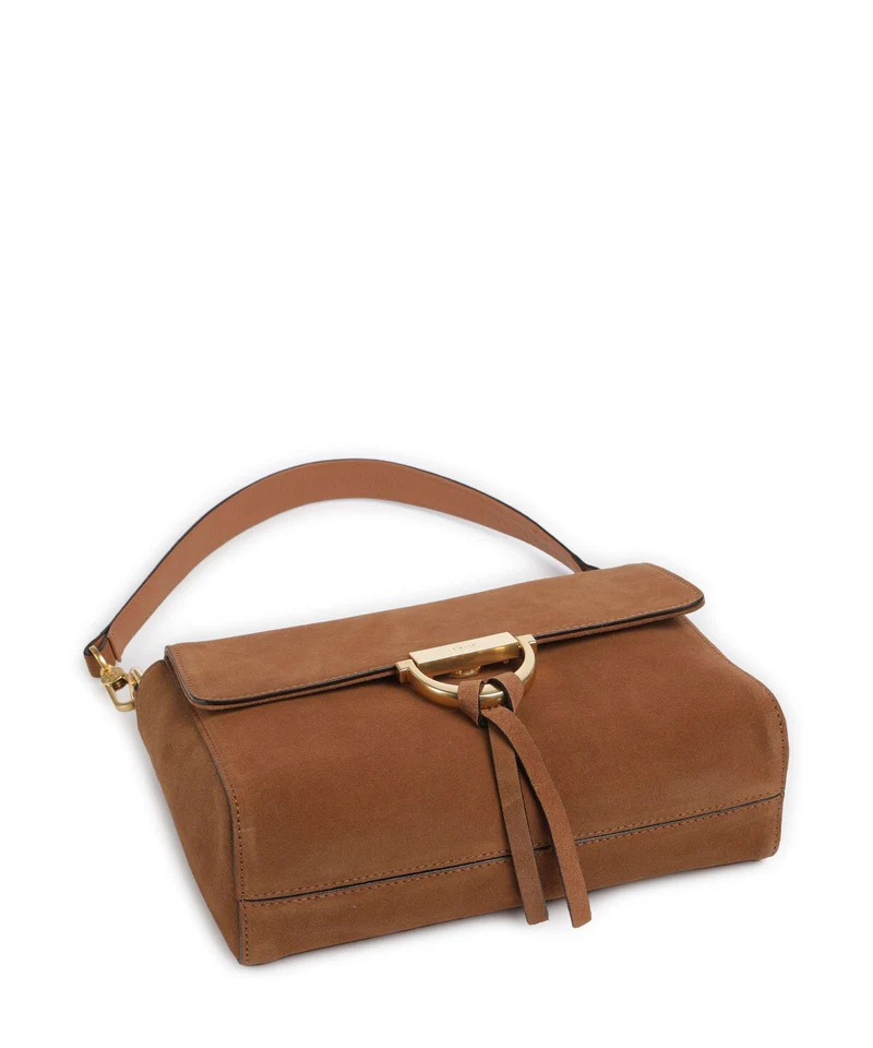 Abro Suede Temi Sac porté épaule cuoio