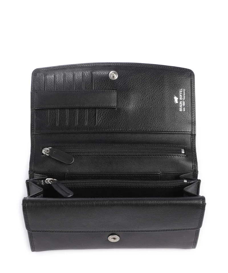 Braun Büffel Golf Portefeuille schwarz