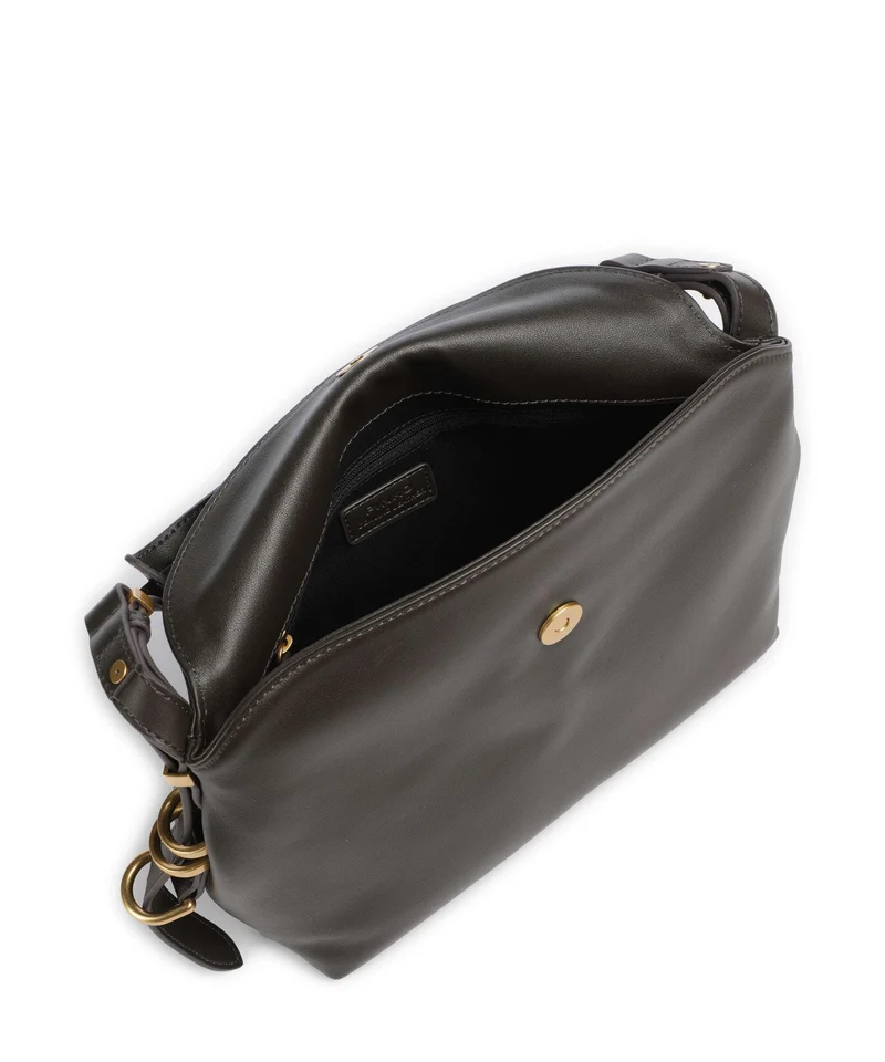 Pinko Saddle Horizontal Mini Sac porté épaule verde fango/antique gold