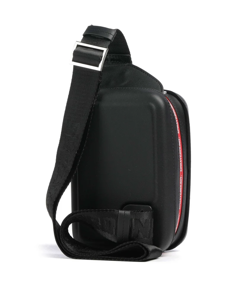 Sprayground Printed Zipper Shark Sac sling black