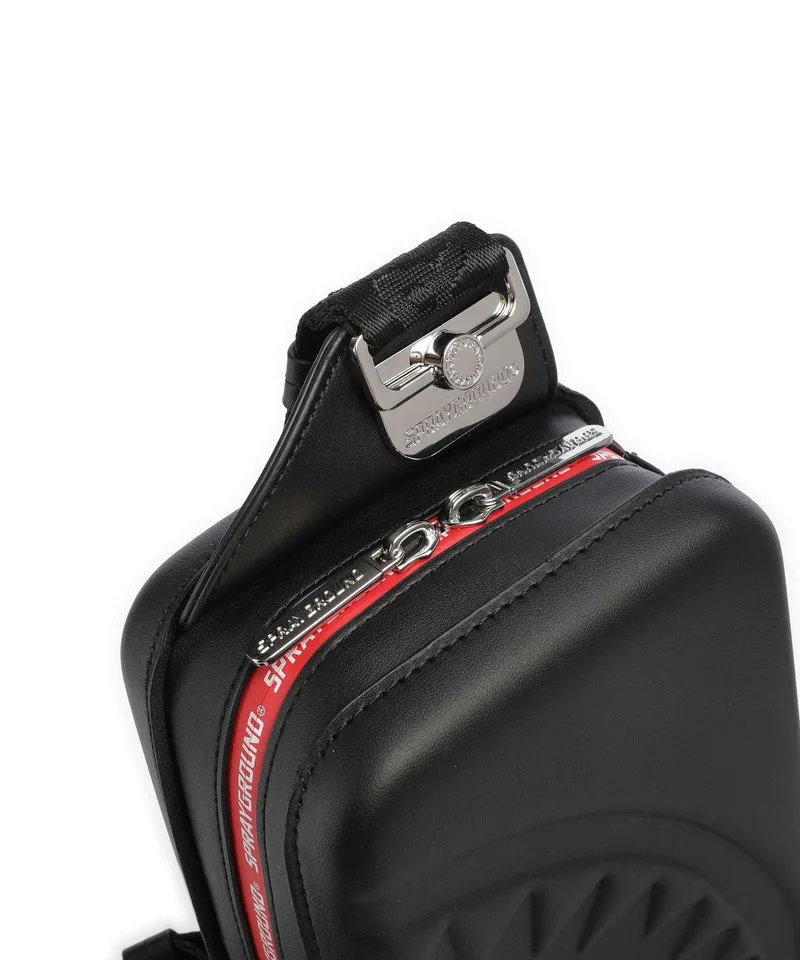 Sprayground Printed Zipper Shark Sac sling black