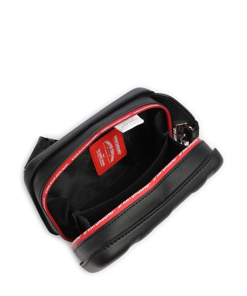 Sprayground Printed Zipper Shark Sac sling black