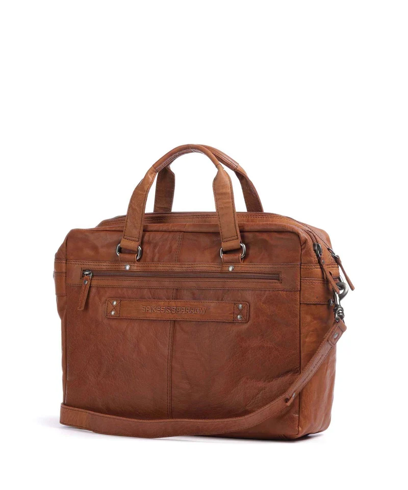 Spikes & Sparrow Bronco Porte-document cognac