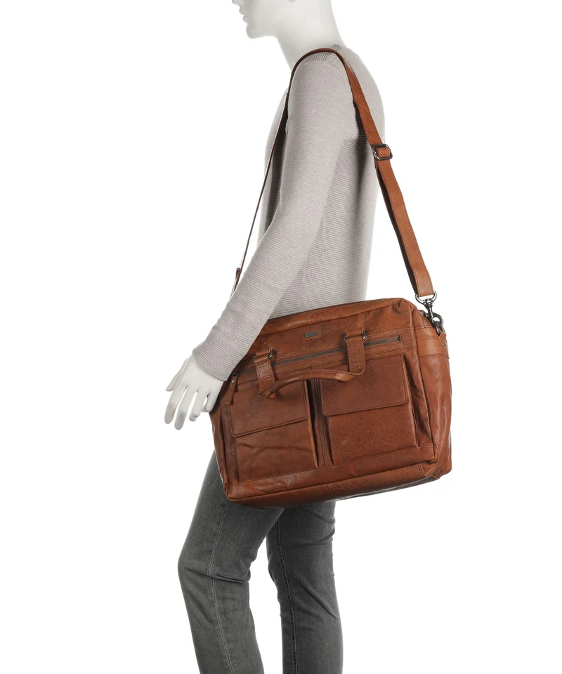 Spikes & Sparrow Bronco Porte-document cognac