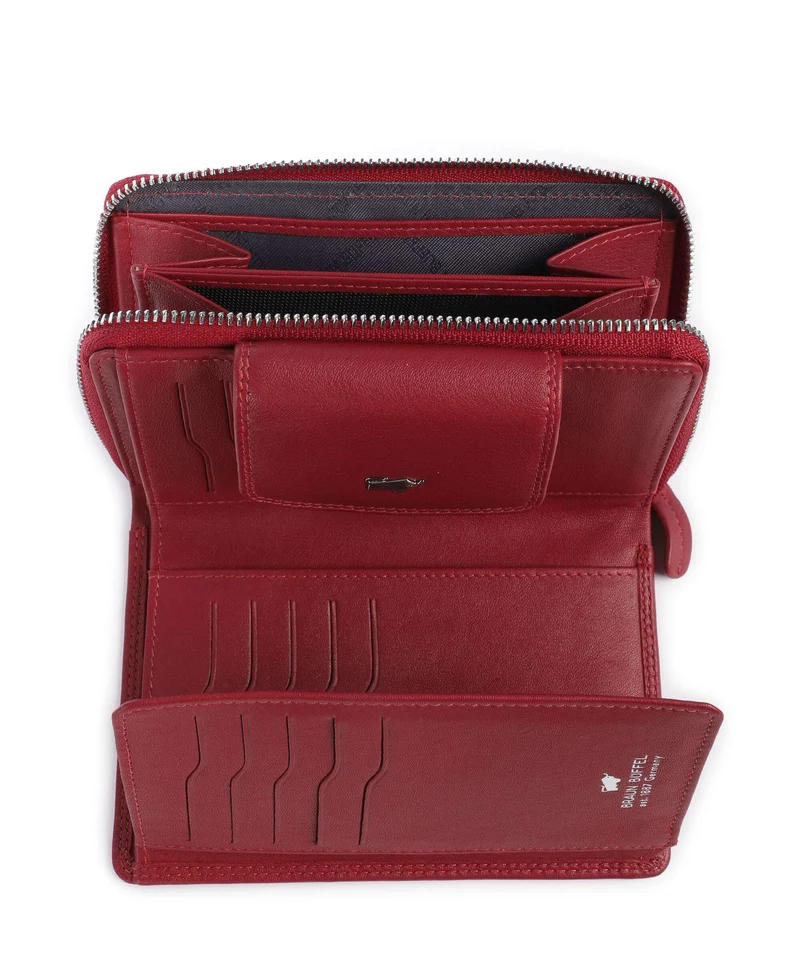 Braun Büffel Golf Portefeuille rot