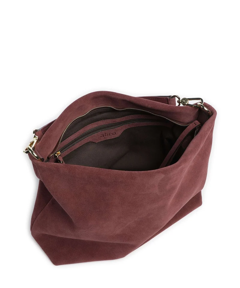 Abro Suede Kaia Sac fourre-tout bordeaux