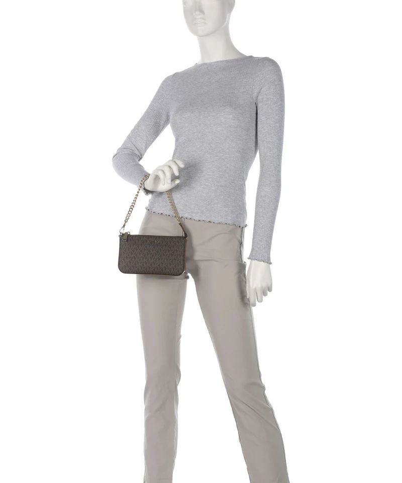 Michael Kors Jet Set Sac porté épaule brown