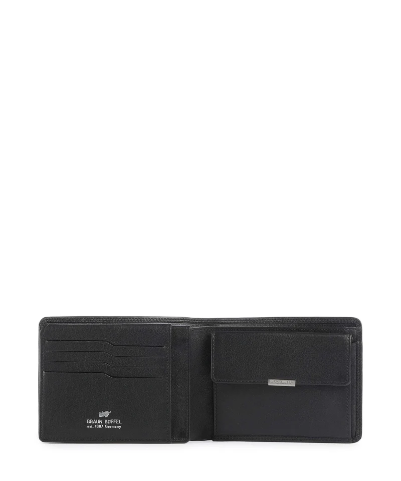 Braun Büffel Golf Portefeuille schwarz
