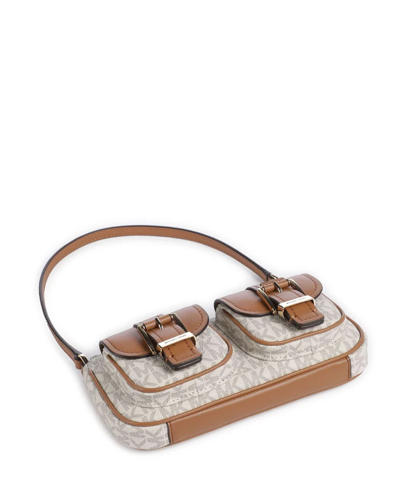 Michael Kors Zoe Sac porté épaule vanilla/acorn