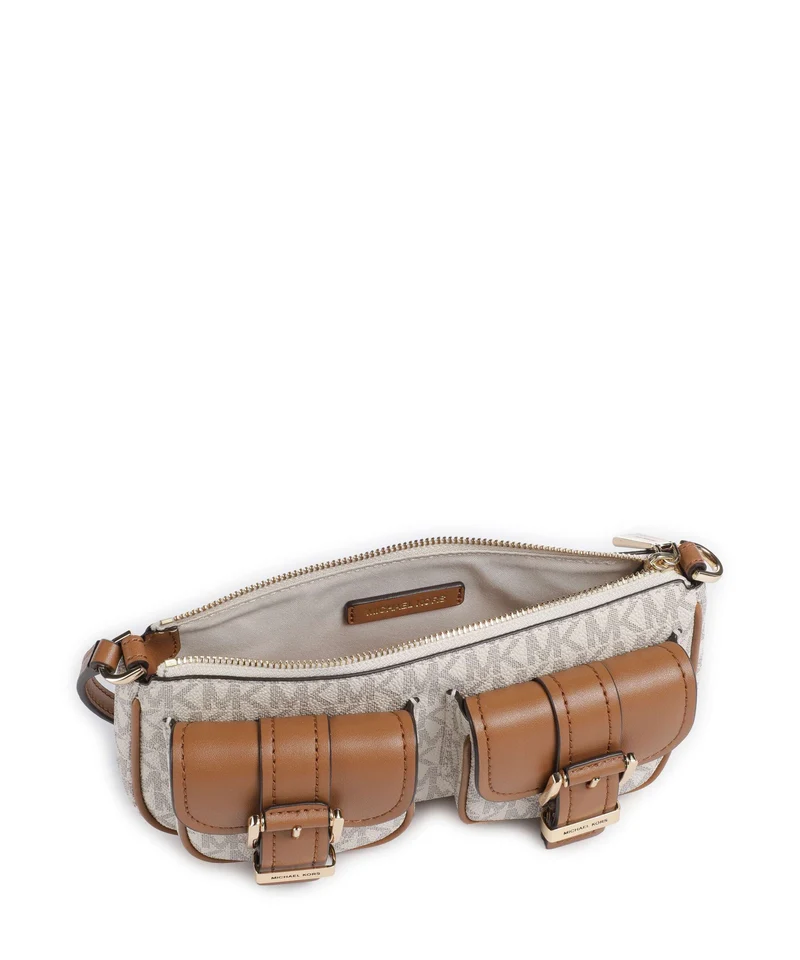 Michael Kors Zoe Sac porté épaule vanilla/acorn