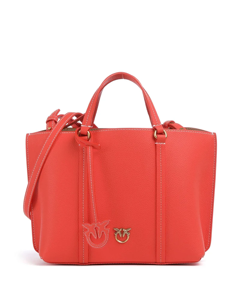 Pinko Carrie Classic Sac à main rosso mandarino/antique gold