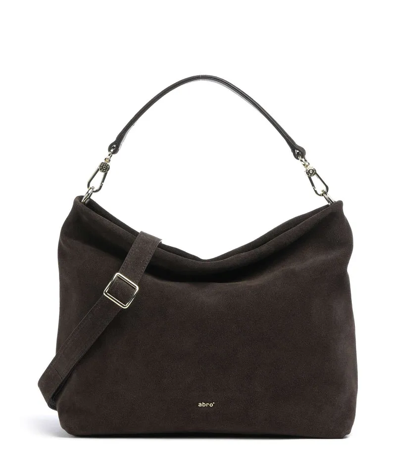 Abro Suede Kaia Sac fourre-tout dark brown