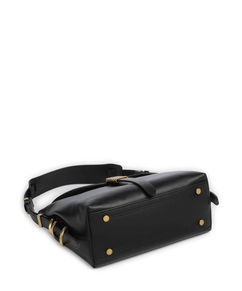 Pinko Saddle Horizontal Mini Sac porté épaule nero/antique gold