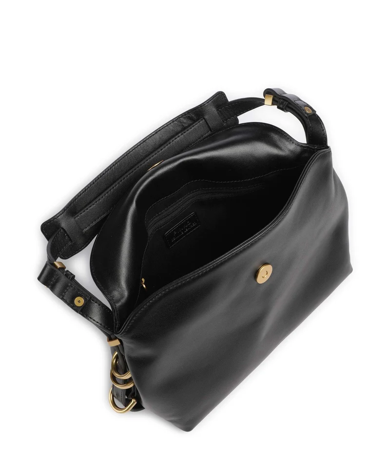 Pinko Saddle Horizontal Mini Sac porté épaule nero/antique gold