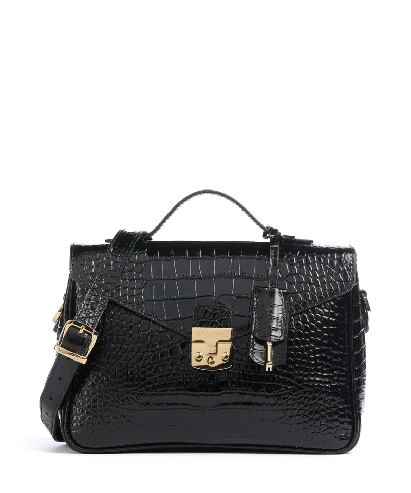 Maison Mollerus Croco Marly Sac bandoulière classic schwarz