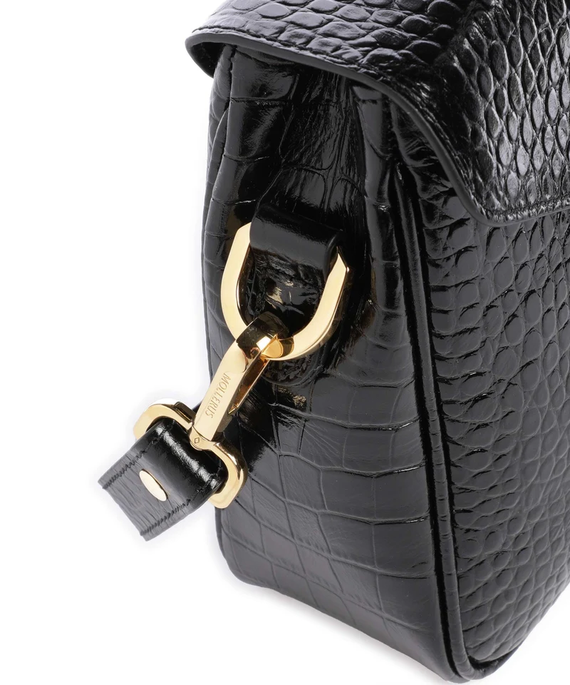 Maison Mollerus Croco Marly Sac bandoulière classic schwarz