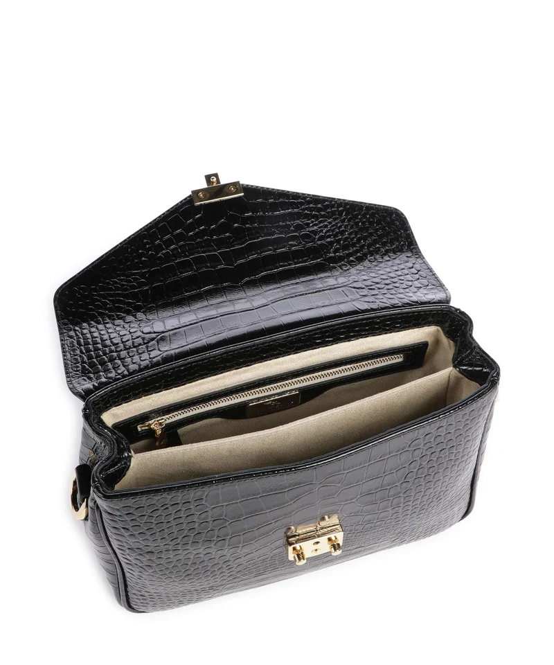 Maison Mollerus Croco Marly Sac bandoulière classic schwarz