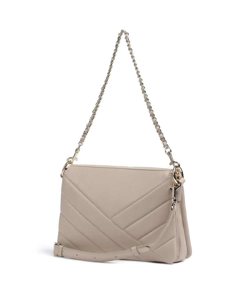 Lancaster Soft Matelassé Sac porté épaule beige