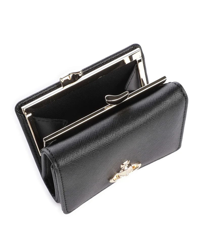 Vivienne Westwood Frame Saffiano Small Portefeuille black