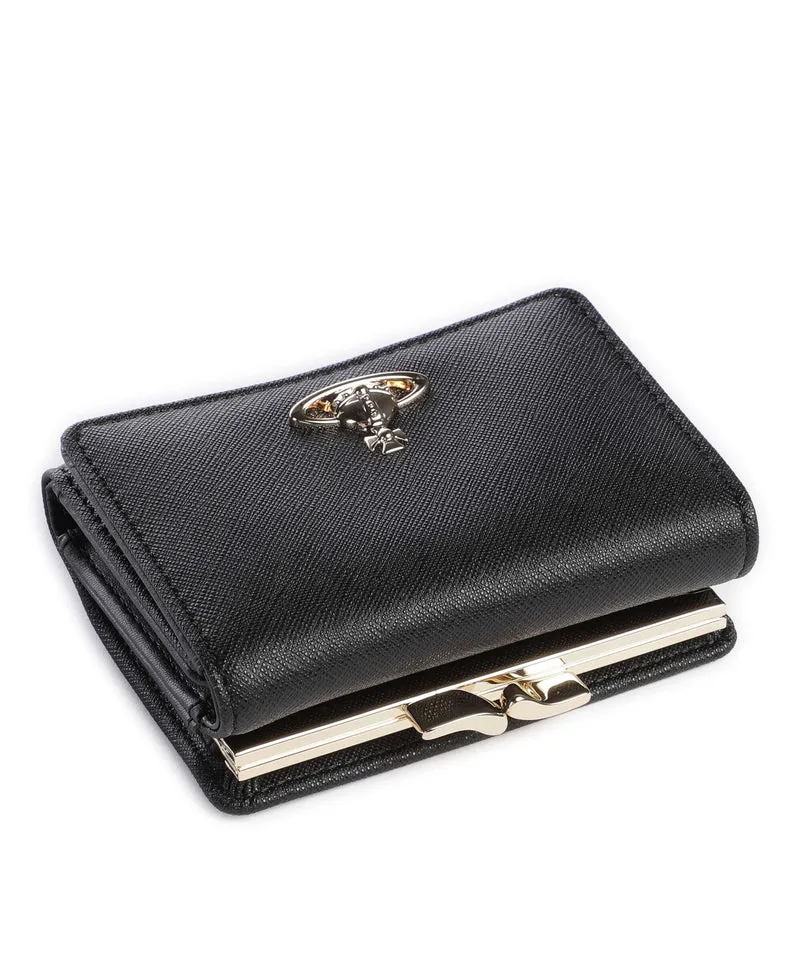Vivienne Westwood Frame Saffiano Small Portefeuille black