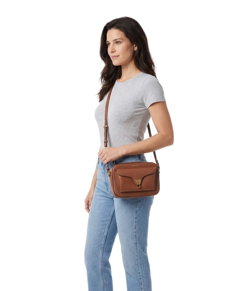 Coccinelle Beat Soft Sac bandoulière cognac